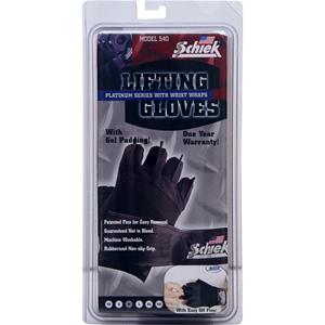 Schiek Sports Lifting Gloves Platinum Series with Wrist Wraps Large 2 glove