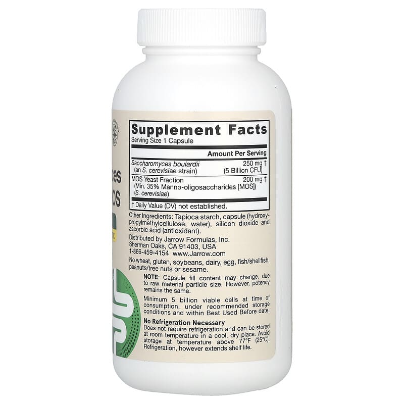 Jarrow Saccharomyces Boulardii plus MOS 90 vcaps