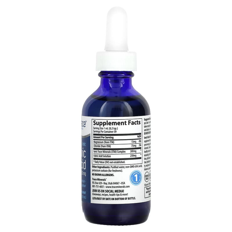 Trace Minerals Research Fulvic Acid (250mg) 2 fl.oz