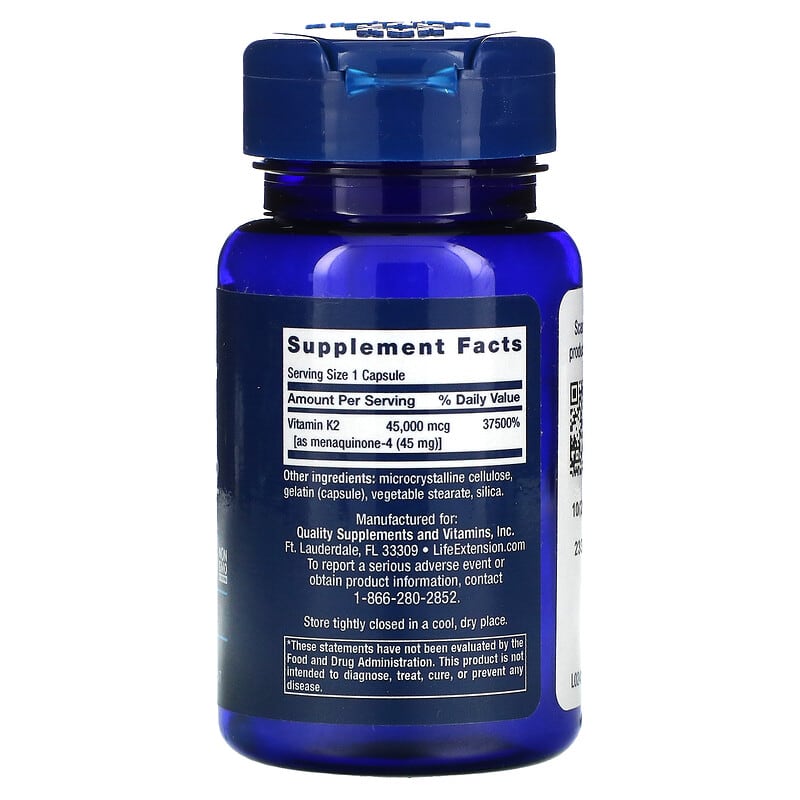 Life Extension Mega Vitamin K2 (45,000mcg) 30 caps
