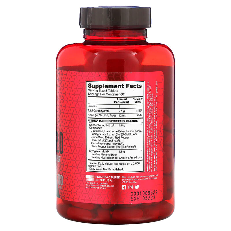 BSN Nitrix 2.0 Advanced Strength 180 tabs