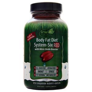 Irwin Naturals Body Fat Diet System-Six Red 72 sgels
