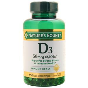 Nature's Bounty D3 (50mcg/2000IU) 350 sgels