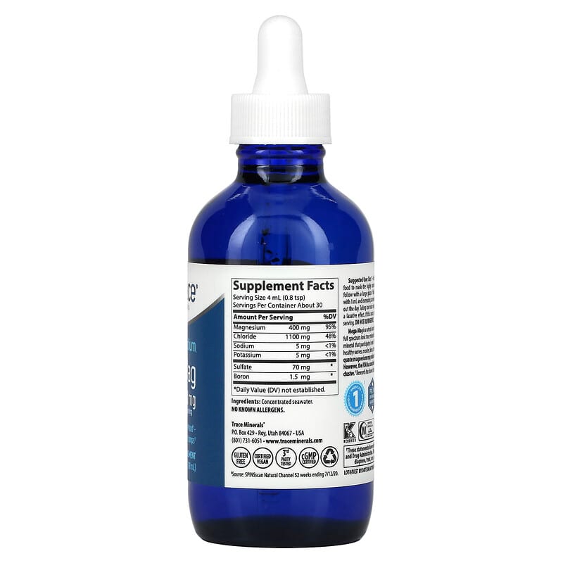 Trace Minerals Research Mega-Mag (400mg) 4 fl.oz