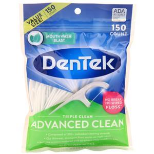 DenTek Advanced Clean Floss Picks Mouthwash Blast 150 count