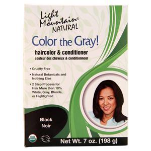 Lotus Brands Light Mountain Natural Color the Gray! Hair Color & Conditioner Black 7 oz