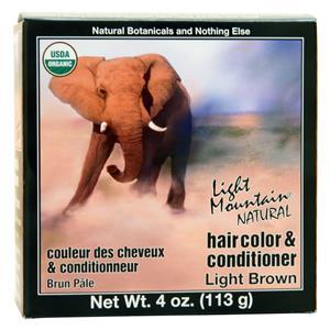 Lotus Brands Light Mountain Natural Hair Color & Conditioner Light Brown 4 oz