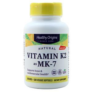 Healthy Origins Natural Vitamin K2 as MK-7 180 sgels
