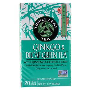 Triple Leaf Tea Ginkgo & Decaf Green Tea 20 pckts