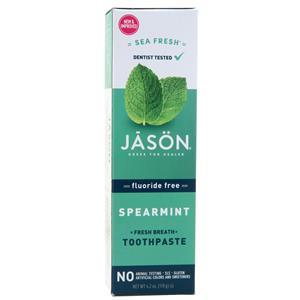 Jason Sea Fresh Toothpaste - Fluoride Free Spearmint 4.2 oz