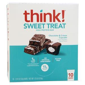 Think! think! Sweet Treat High Protein Bar Chocolate & Creme Cupcake 10 bars
