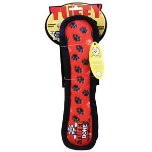 Tuffy Tuffy Bone - World's Tuffest Soft Dog Toy Red 1 unit