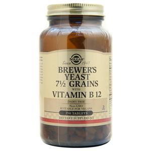 Solgar Brewer's Yeast 7 1/2 Grains with Vitamin B12 250 tabs