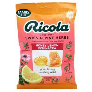 Ricola Cough Drops Honey Lemon Echinacea 45 drops