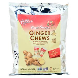Prince of Peace Ginger Chews - 100% Natural Blood Orange 113 chews
