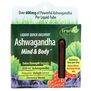 Irwin Naturals Liquid Quick-Delivery Ashwagandha Mind & Body Berry-Citrus 10 count