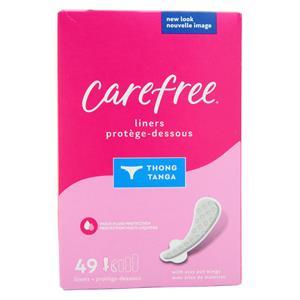 Carefree Liners Thong with Stay Put Wings 49 count