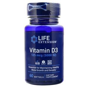 Life Extension Vitamin D3 (5000IU) 60 sgels