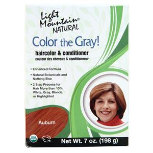 Lotus Brands Light Mountain Natural Color the Gray! Hair Color & Conditioner Auburn 7 oz