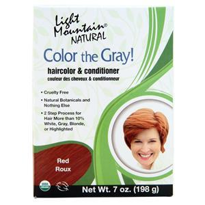 Lotus Brands Light Mountain Natural Color the Gray! Hair Color & Conditioner Red 7 oz
