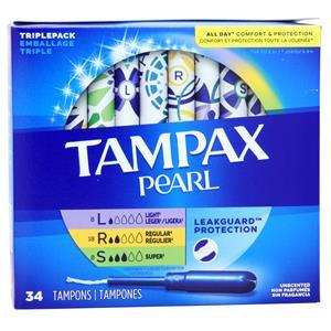Tampax Pearl Tampons Triplepack (Light/Regular/Super) - Unscented 34 count