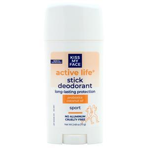 Kiss My Face Active Life Stick Deodorant Sport 2.48 oz