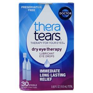Thera Tears Dry Eye Therapy Lubricant Eye Drops - Preservative Free 30 vials