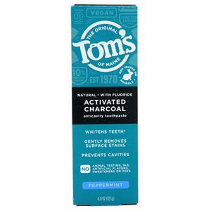 Tom's Of Maine Activated Charcoal Anticavity Toothpaste Peppermint 4 oz
