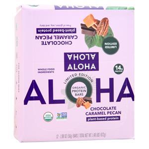 Aloha Organic Protein Bar - Plant Based Chocolate Caramel Pecan 12 bars