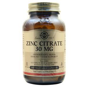 Solgar Zinc Citrate (30mg) 100 vcaps