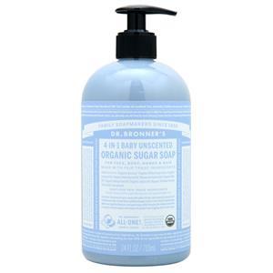 Dr. Bronner's Organic Sugar Soap Baby Unscented 24 fl.oz