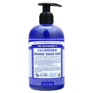 Dr. Bronner's Organic Sugar Soap Peppermint 12 fl.oz