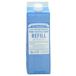 Dr. Bronner's Pure-Castile Soap Baby Unscented - Refill Carton 32 fl.oz