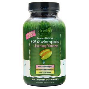 Irwin Naturals Female Balance KSM-66 Ashwagandha + Evening Primrose 60 sgels
