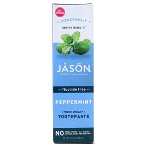 Jason Powersmile Fluoride Free Toothpaste - Fresh Breath Peppermint 4.2 oz