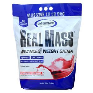 Gaspari Nutrition Real Mass Advanced Weight Gainer Strawberry Milkshake 12 lbs