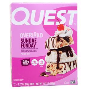 Quest Nutrition Quest Overload Protein Bar Sundae Funday 12 bars