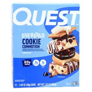 Quest Nutrition Quest Overload Protein Bar Cookie Commotion 12 bars