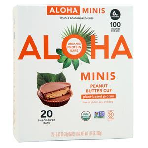 Aloha Organic Protein Mini Bar - Plant Based Peanut Butter Cup 20 bars