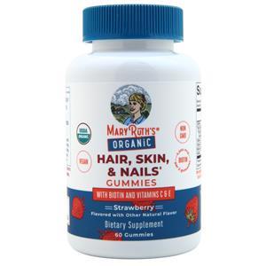 MaryRuth's Organic Hair, Skin, & Nails Gummies Strawberry 60 gummy