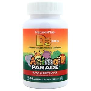 Nature's Plus Animal Parade Vitamin D3 Chewable (500IU) Black Cherry 90 tabs