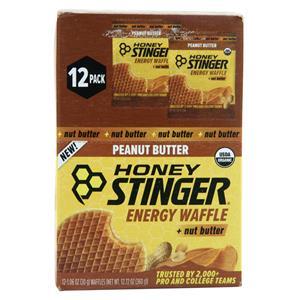 Honey Stinger Organic Energy Waffle + Nut Butter Peanut Butter 12 pckts
