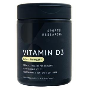 Sports Research Vitamin D3 (5000IU) 360 sgels