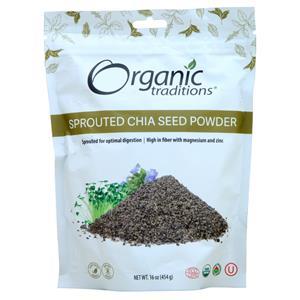 Organic Traditions Sprouted Chia Seed Powder 16 oz