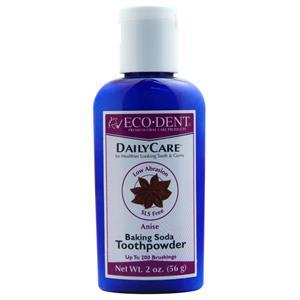 Ecodent Baking Soda Toothpowder DailyCare - Anise 2 oz