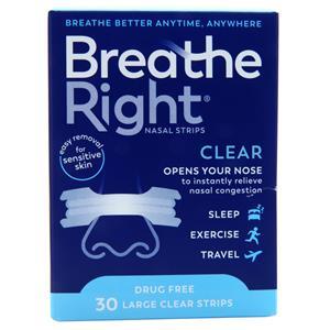 Breathe Right Nasal Strips Clear Large 30 strip