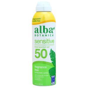 Alba Botanica Sensitive Sunscreen Spray Fragrance Free SPF 50 5 fl.oz