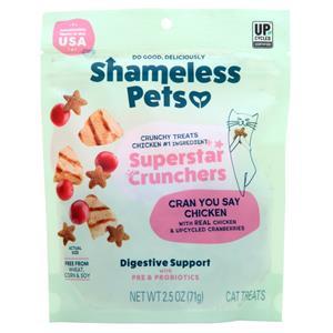Shameless Pets Crunchy Cat Treats Superstar Crunchers Cran You Say Chicken 2.5 oz