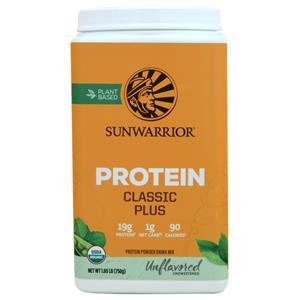 SunWarrior Classic Plus - Organic Plant-Based Protein Unflavored - Unsweetened 750 grams