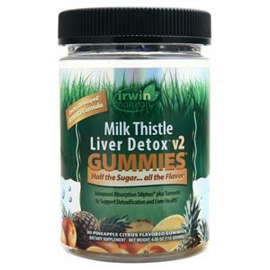 Irwin Naturals Milk Thistle Liver Detox v2 Gummies Pineapple Citrus 30 gummy
